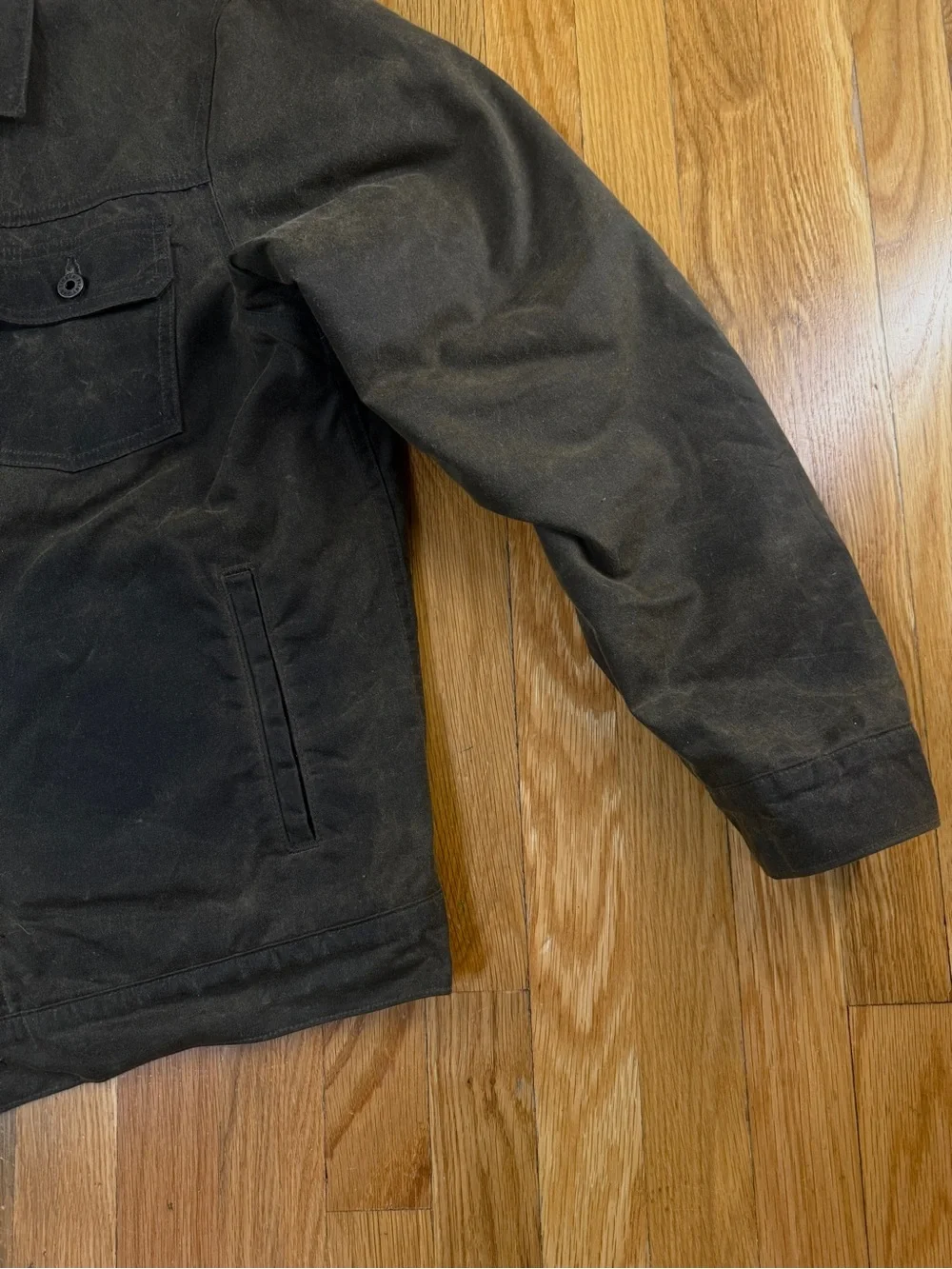 Flint and Tinder Men's Waxed Wool Lined Trucker Jacket - Picture 3 of 8